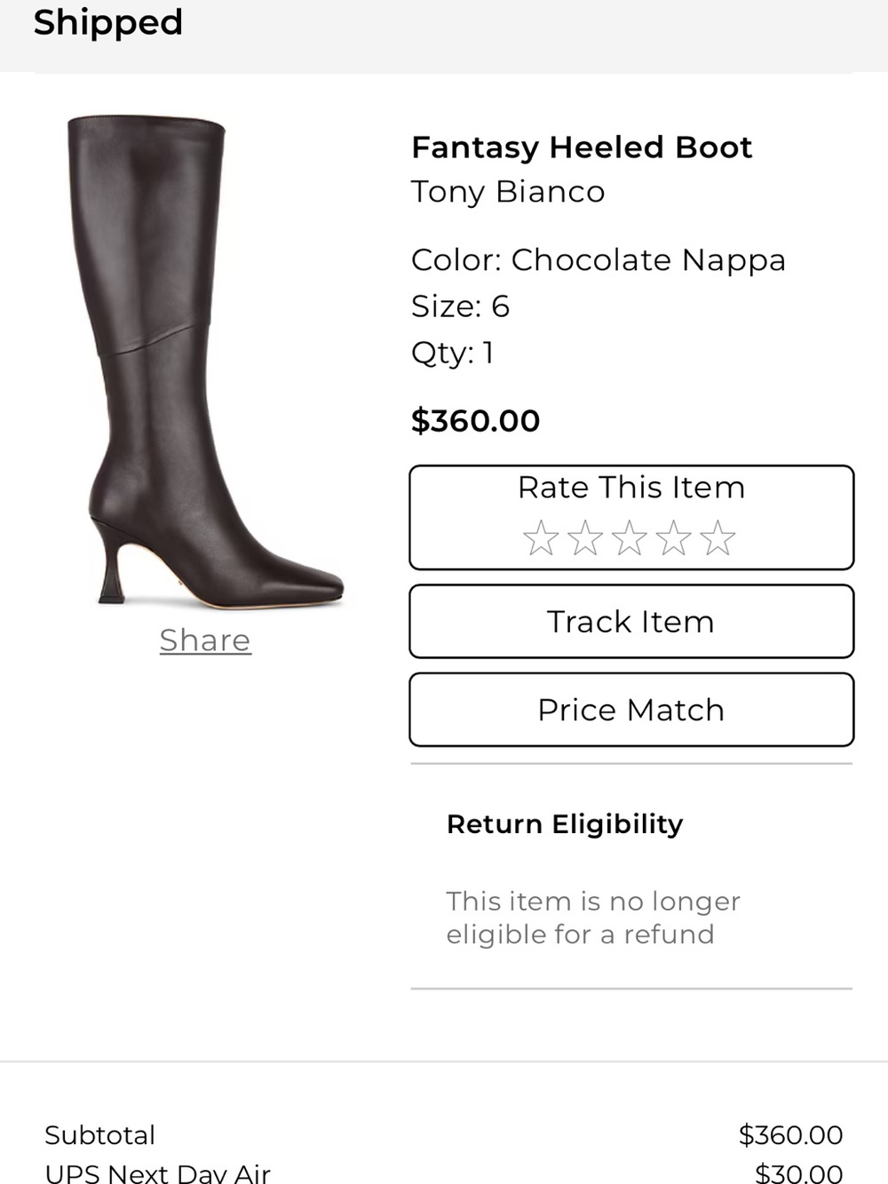 Tony Bianco Fantasy Dark Brown Over-the-Knee Leather Boots - Picture 3 of 5